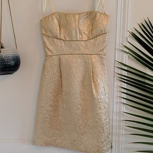 Max & Cleo gold cocktail dress